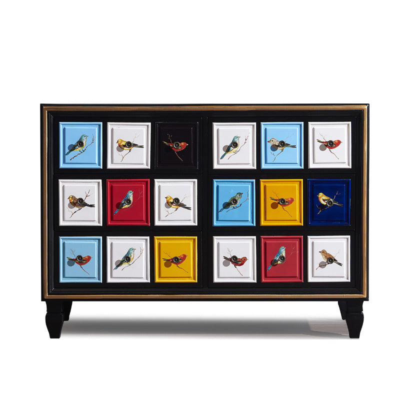 American Retro Storage Chest Solid Wood Storage Chest Dresser for Bedroom 49"L x 18"W x 35"H Antique Blue Clearhalo 'Bedroom Furniture' 'Dressers & Chests' 'dressers_chests' 'furn' 'furn_dressers_chests' 'Furniture' 5390680
