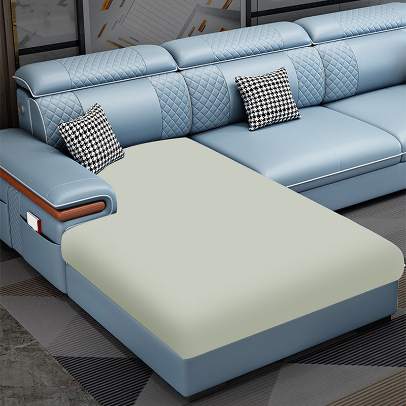 Sofá de cuero moderno con almohada con brazo superior para sala de estar