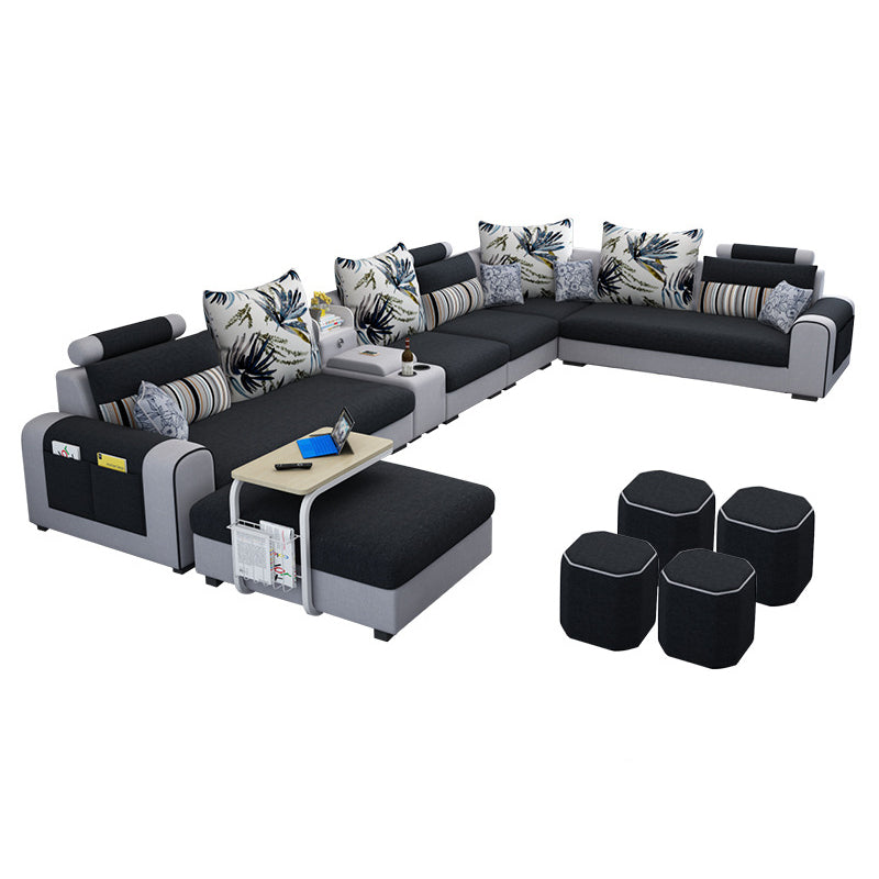 Contemporary 6-seater Modular Sectional with Storage for Living Room