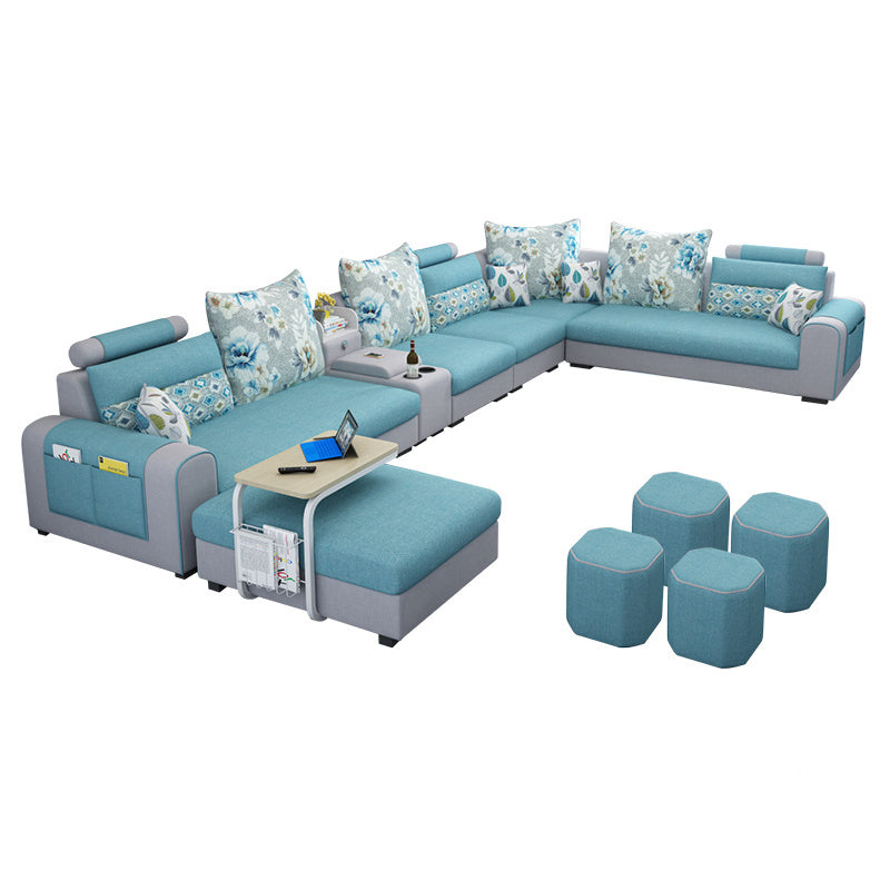 Contemporary 6-seater Modular Sectional with Storage for Living Room