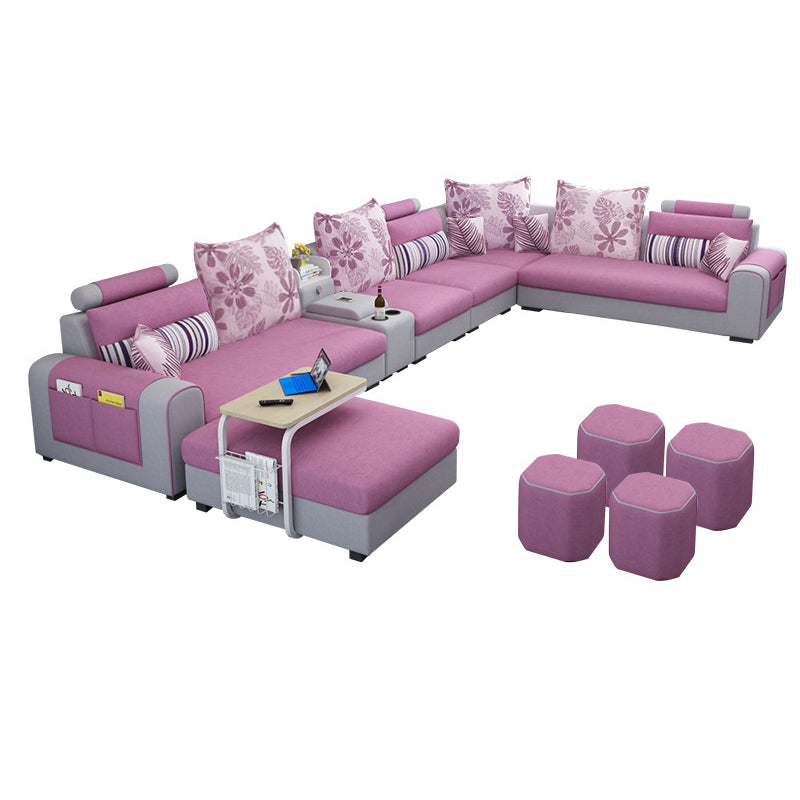 Contemporary 6-seater Modular Sectional with Storage for Living Room