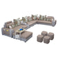 Contemporary 6-seater Modular Sectional with Storage for Living Room