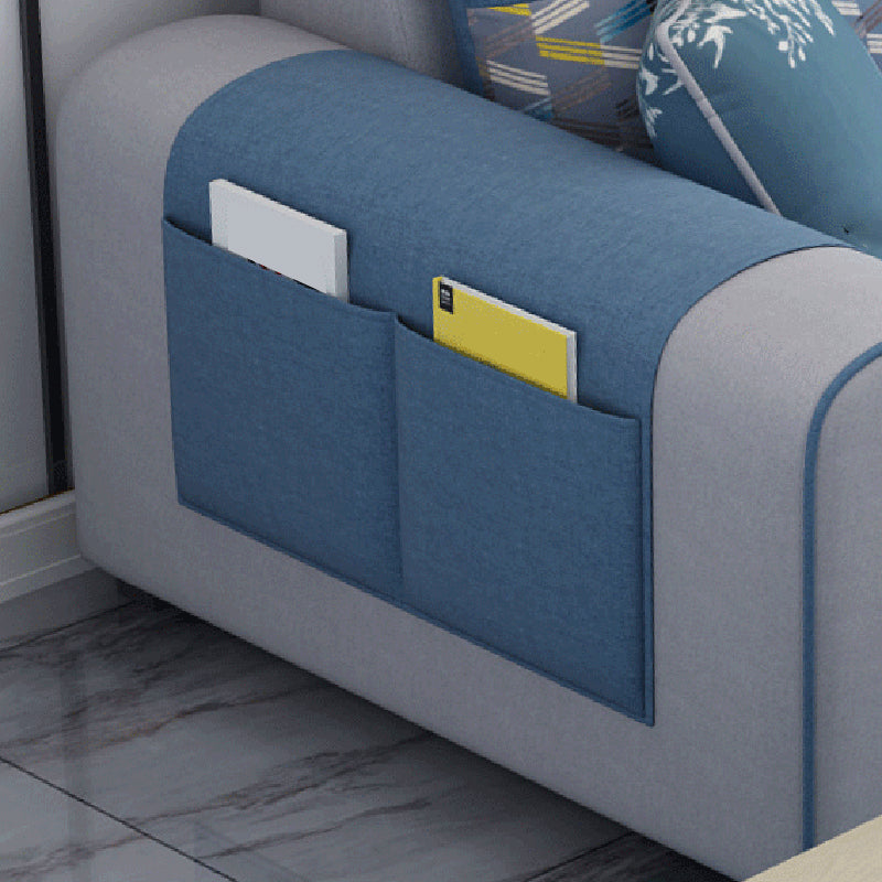 Sección modular contemporánea de 6 plazas con almacenamiento para sala de estar