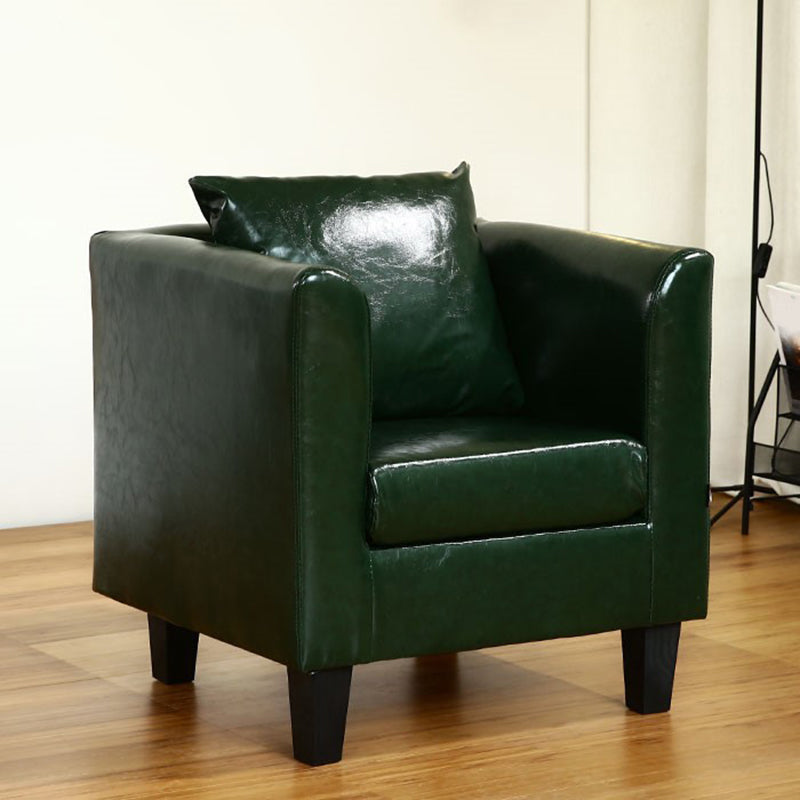 Linen Chair 25.5" L x 24"W x 23.6 "H Arms Included Chair for Living Room Blackish Green Clearhalo 'Accent Chairs' 'accent_chairs' 'Chairs & Seating' 'furn' 'furn_accent_chairs' 'Furniture' 'Living Room Furniture' 5390979