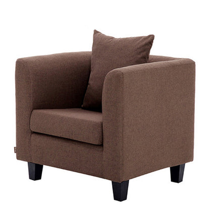 Linen Chair 25.5" L x 24"W x 23.6 "H Arms Included Chair for Living Room Coffee Clearhalo 'Accent Chairs' 'accent_chairs' 'Chairs & Seating' 'furn' 'furn_accent_chairs' 'Furniture' 'Living Room Furniture' 5390986