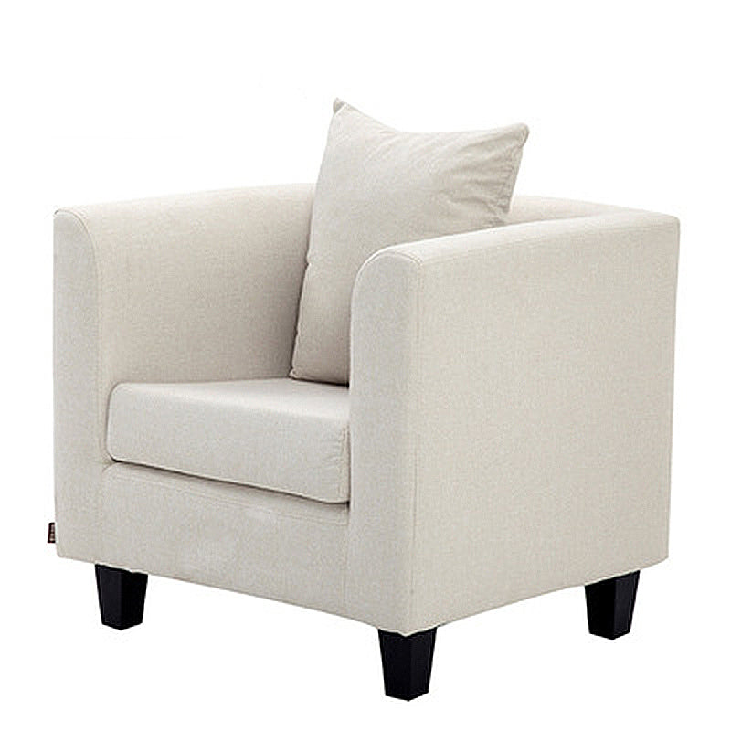 Linen Chair 25.5" L x 24"W x 23.6 "H Arms Included Chair for Living Room Beige Clearhalo 'Accent Chairs' 'accent_chairs' 'Chairs & Seating' 'furn' 'furn_accent_chairs' 'Furniture' 'Living Room Furniture' 5390988