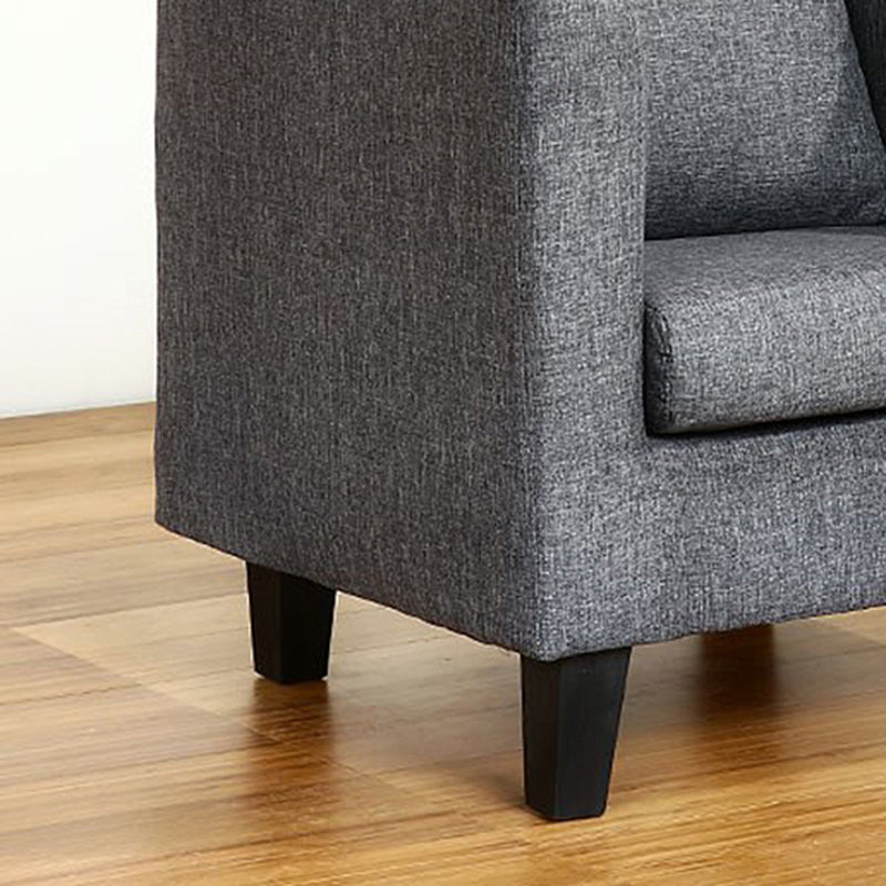 Linen Chair 25.5" L x 24"W x 23.6 "H Arms Included Chair for Living Room Clearhalo 'Accent Chairs' 'accent_chairs' 'Chairs & Seating' 'furn' 'furn_accent_chairs' 'Furniture' 'Living Room Furniture' 5390992