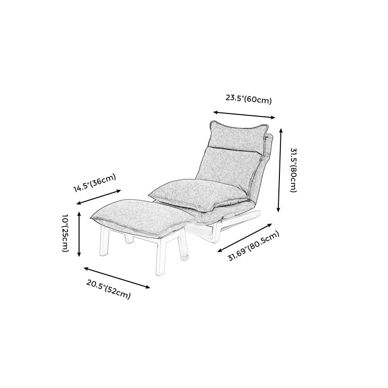 Chaise de linge 23,6 "L x 31,6" W x 31,4 "Chaise honvertible pour le salon