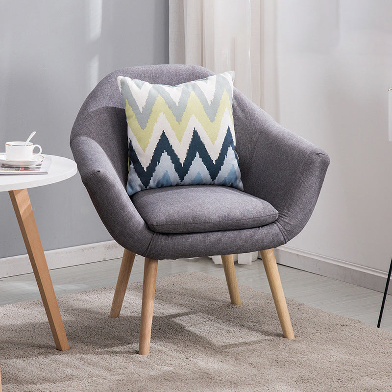 28.74 "l x 24.80" w x 30.31 "h linnen wijd uitlopende armen accentstoel met kussenachter