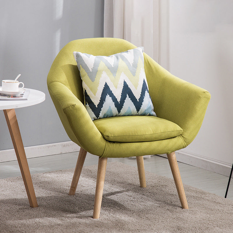 28.74 "l x 24.80" w x 30.31 "h linnen wijd uitlopende armen accentstoel met kussenachter