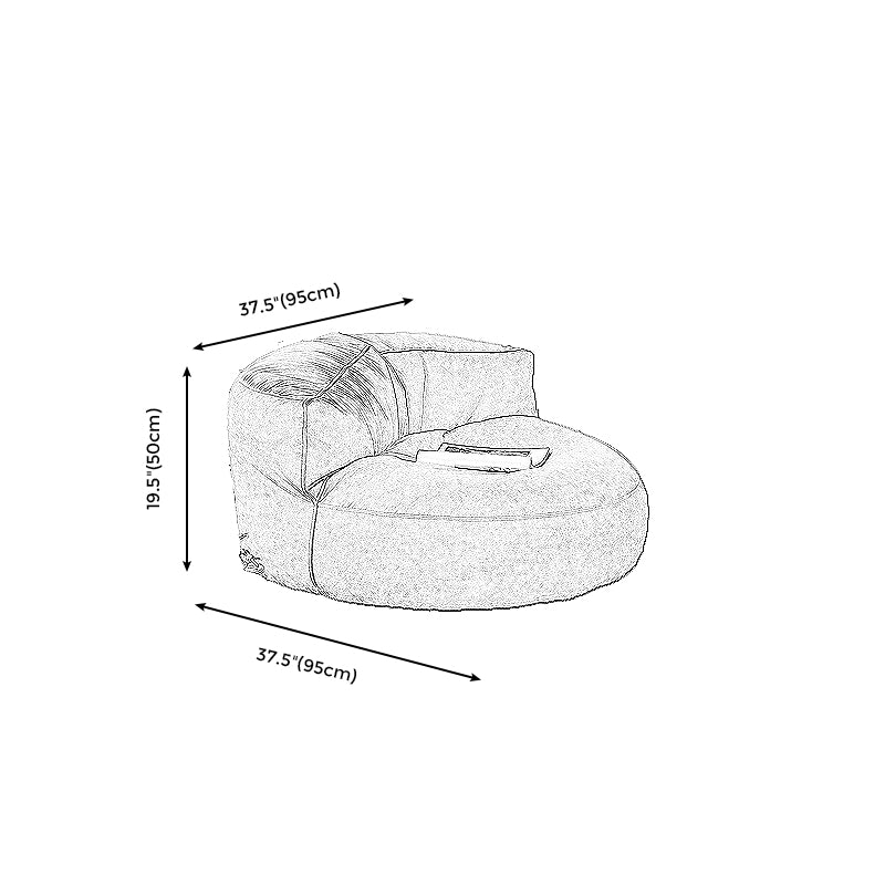37,40 "L x 37,40" W x 19,68 "H Sedia per accento di velluto per soggiorno
