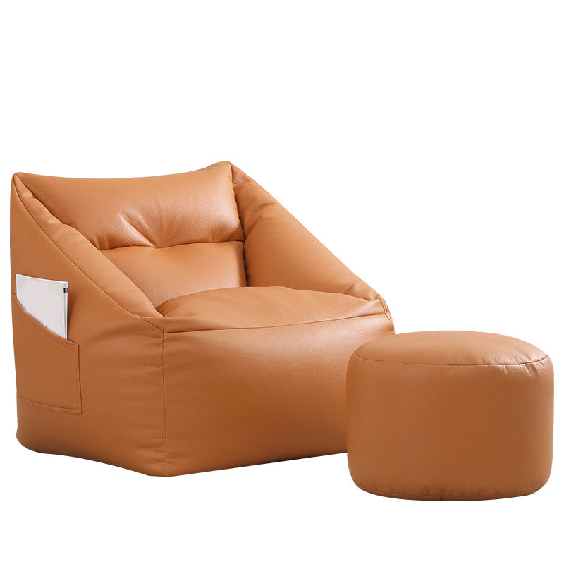 31.49" W x 27.55" D x 27.55" H Bonded Leather Accent Room Chair with Tight Back Clearhalo 'Accent Chairs' 'accent_chairs' 'Chairs & Seating' 'furn' 'furn_accent_chairs' 'Furniture' 'Living Room Furniture' 5391115