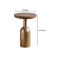Rustic Iron Pedestal Round Wood Top Coffee Table - Distressed Surface Treatment Clearhalo 'Coffee & Accent Tables' 'Coffee Tables' 'coffee_tables' 'furn' 'furn_coffee_tables' 'Furniture' 'Living Room Furniture' 5391180