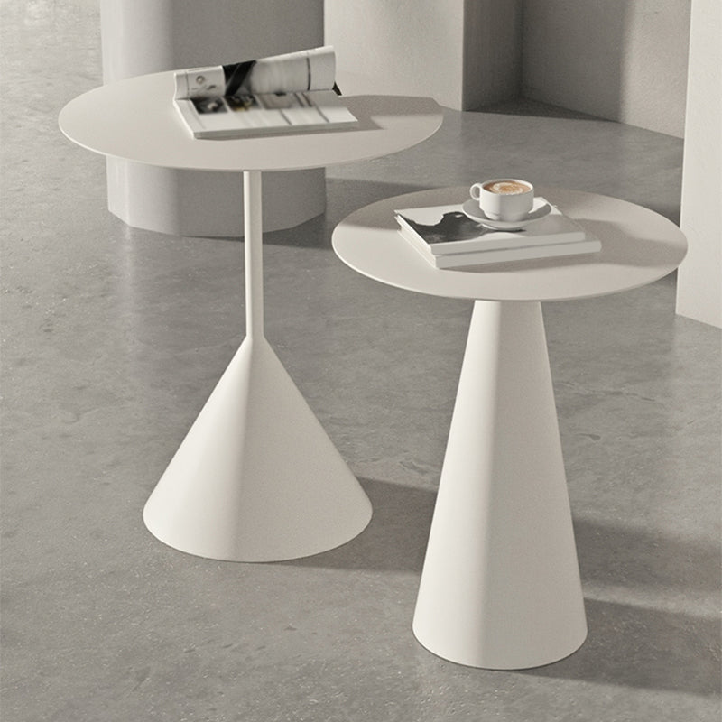 ミッドセンチュリーモダンペデスタルコーヒーテーブルメタルラウンドカクテルテーブル