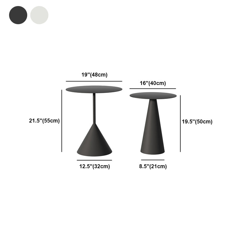 ミッドセンチュリーモダンペデスタルコーヒーテーブルメタルラウンドカクテルテーブル