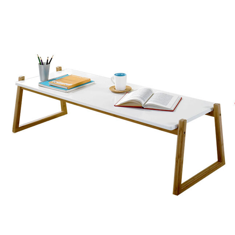 12.5"/17.7"Tall Sled Base Rectangular Wooden Top Coffee Table