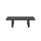 15.7"Tall Iron Sled Base Rectangular Slate Table Top Coffee Table