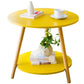 18.5/20.4/21.6" Tall Modern 3 Legs Side Table Wooden Round Top End Table with Shelf