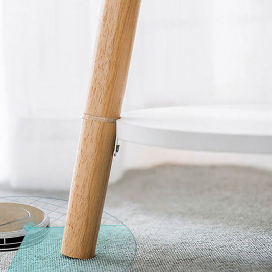 18,5/20.4/21.6 "Tallo laterale moderno a 3 gambe alto tavolo di fascia alta in legno con scaffale