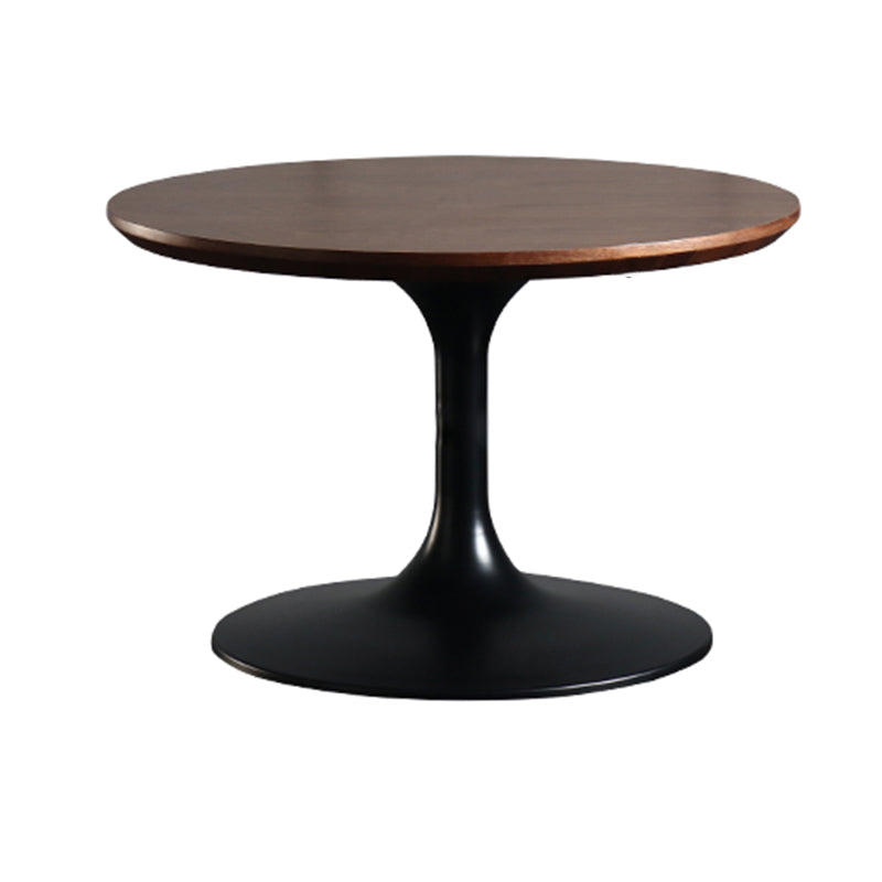 Tulip Metal Square Side Table Wood-based Panel Light Luxury Atmosphere Log Color Pattern