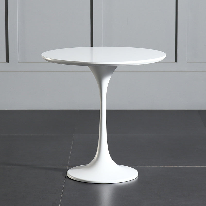 Tulip Metal Square Side Table Wood-based Panel Light Luxury Atmosphere Log Color Pattern