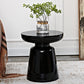 Modern Metal Round Side Table 43/60' Tall Pedestal End Table 16"L x 16"W x 17"H Black Clearhalo 'Coffee & Accent Tables' 'End & Side Tables' 'end_side_tables' 'furn' 'furn_end_side_tables' 'Furniture' 'Living Room Furniture' 5391682