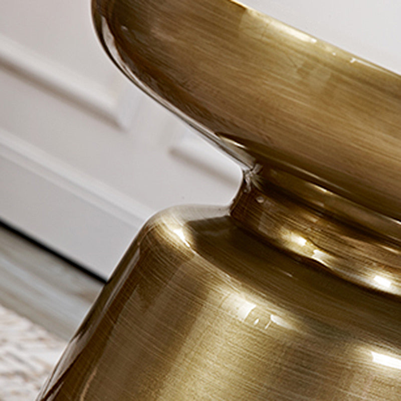 Modern Metal Round Side Table 43/60' Tall Pedestal End Table Clearhalo 'Coffee & Accent Tables' 'End & Side Tables' 'end_side_tables' 'furn' 'furn_end_side_tables' 'Furniture' 'Living Room Furniture' 5391685