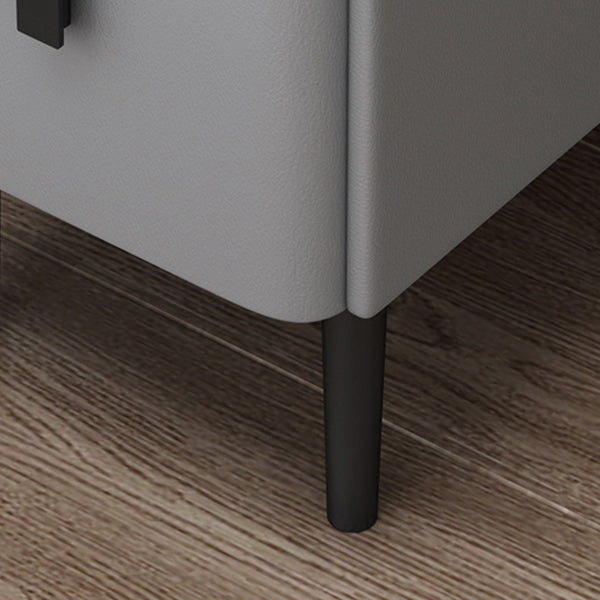 Modern Stone Top Night Table with Drawers 4 Legs Leather Nightstand Clearhalo 'Bedroom Furniture' 'furn' 'furn_night_stand' 'Furniture' 'night_stand' 'Nightstands' 5392311