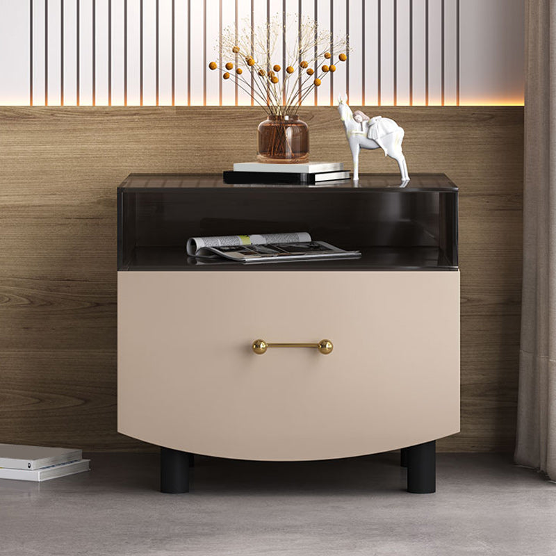 Montilla de noche acrílica contemporánea 21.65 pulgadas de altura Mesa de noche giratoria