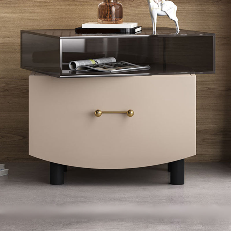 Montilla de noche acrílica contemporánea 21.65 pulgadas de altura Mesa de noche giratoria