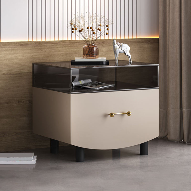 Montilla de noche acrílica contemporánea 21.65 pulgadas de altura Mesa de noche giratoria