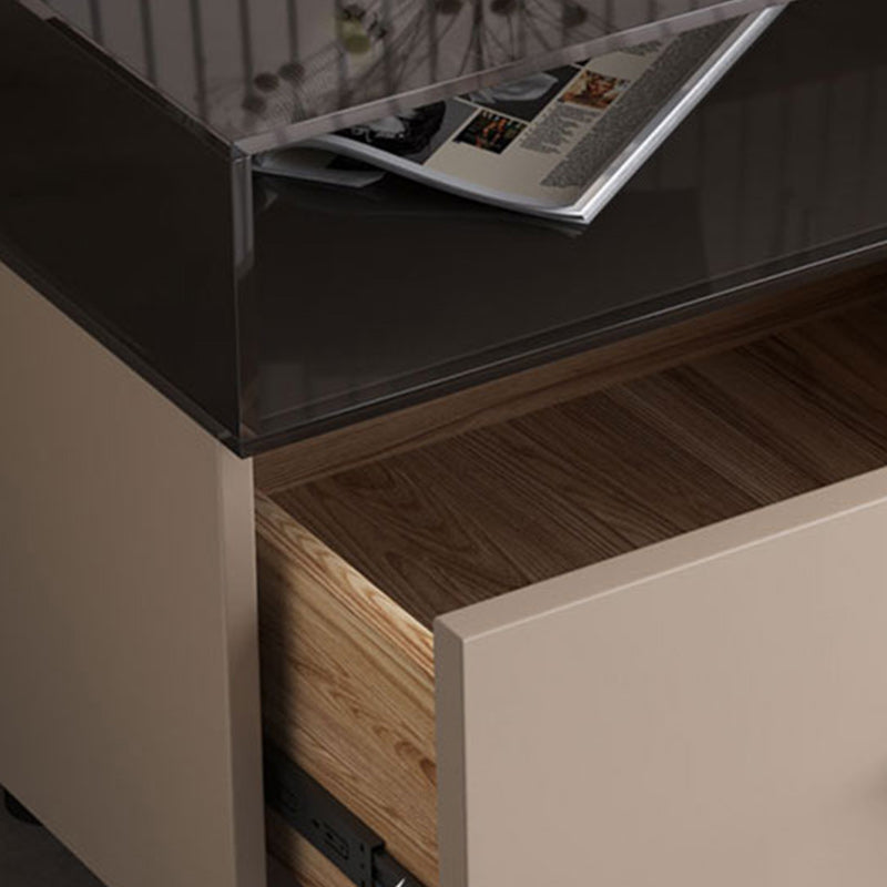 Montilla de noche acrílica contemporánea 21.65 pulgadas de altura Mesa de noche giratoria