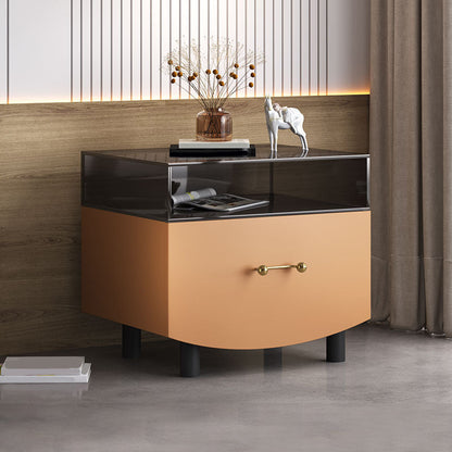 Montilla de noche acrílica contemporánea 21.65 pulgadas de altura Mesa de noche giratoria