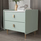 Leather Nightstand with 4 Legs Stone Top Night Table with Drawers Clearhalo 'Bedroom Furniture' 'furn' 'furn_night_stand' 'Furniture' 'night_stand' 'Nightstands' 5392327