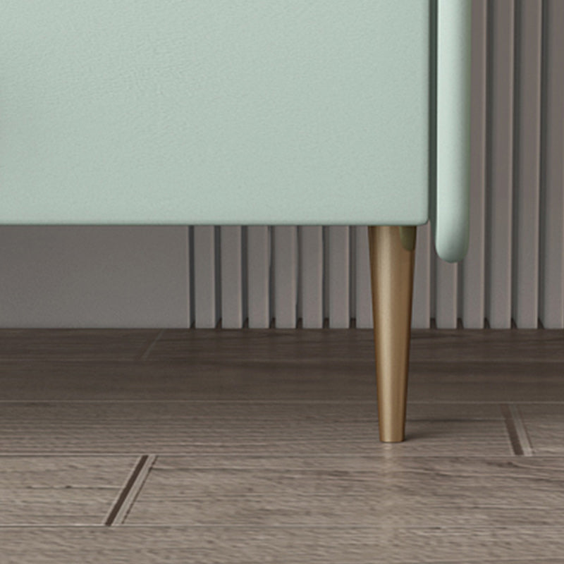 Leather Nightstand with 4 Legs Stone Top Night Table with Drawers Clearhalo 'Bedroom Furniture' 'furn' 'furn_night_stand' 'Furniture' 'night_stand' 'Nightstands' 5392333