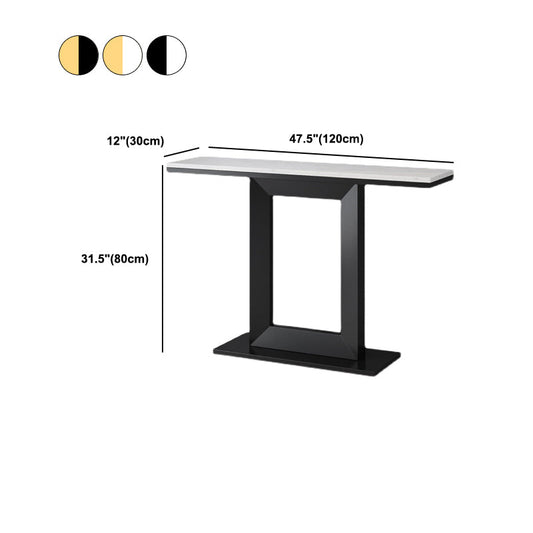 Mesa de acento superior de mármol con base de pedestal para la mesa de consola de 31.5 "de 31.5"