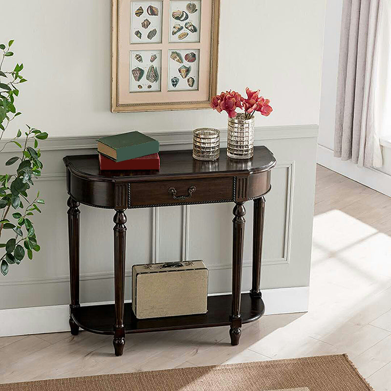 Mident secolo moderno in legno massiccio, tavolo da accento per console 35,43 "a Brone