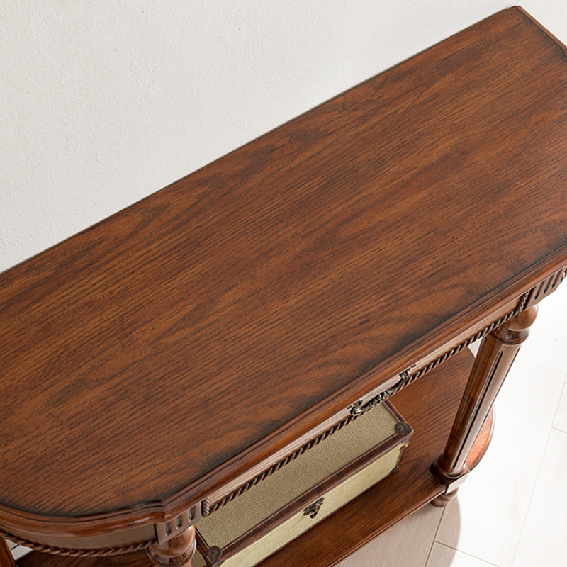 Mident secolo moderno in legno massiccio, tavolo da accento per console 35,43 "a Brone