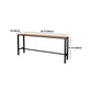 Wood Bar Dining Table Modern Rectangle Bar Table with Trestle Pedestal for Cafe Balcony Clearhalo 'Bar Furniture' 'Bar Tables' 'bar_tables' 'furn' 'furn_bar_tables' 'Furniture' 'Kitchen & Dining Furniture' 5392855