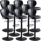 Modern Style Liftable Bar-stool Metal Counter Bar Stool with Metal Legs for Restaurant Black 8 Piece Set Clearhalo 'Bar Furniture' 'Bar Stools' 'bar_stools' 'furn' 'furn_bar_stools' 'Furniture' 'Kitchen & Dining Furniture' 5392959