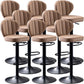 Modern Style Liftable Bar-stool Metal Counter Bar Stool with Metal Legs for Restaurant Khaki 8 Piece Set Clearhalo 'Bar Furniture' 'Bar Stools' 'bar_stools' 'furn' 'furn_bar_stools' 'Furniture' 'Kitchen & Dining Furniture' 5392967