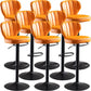Modern Style Liftable Bar-stool Metal Counter Bar Stool with Metal Legs for Restaurant Orange 8 Piece Set Clearhalo 'Bar Furniture' 'Bar Stools' 'bar_stools' 'furn' 'furn_bar_stools' 'Furniture' 'Kitchen & Dining Furniture' 5392971