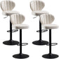 Modern Style Liftable Bar-stool Metal Counter Bar Stool with Metal Legs for Restaurant White 4 Piece Set Clearhalo 'Bar Furniture' 'Bar Stools' 'bar_stools' 'furn' 'furn_bar_stools' 'Furniture' 'Kitchen & Dining Furniture' 5392974