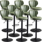 Modern Style Liftable Bar-stool Metal Counter Bar Stool with Metal Legs for Restaurant Light Green 8 Piece Set Clearhalo 'Bar Furniture' 'Bar Stools' 'bar_stools' 'furn' 'furn_bar_stools' 'Furniture' 'Kitchen & Dining Furniture' 5392979