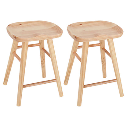 Saddle Seat Footrest Counter Chair Modern Backless Counter Stools in Natural 2 Piece Set Short Stool(22"H) Clearhalo 'Bar Furniture' 'Bar Stools' 'bar_stools' 'furn' 'furn_bar_stools' 'Furniture' 'Kitchen & Dining Furniture' 5393039