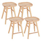 Saddle Seat Footrest Counter Chair Modern Backless Counter Stools in Natural 4 Piece Set Short Stool(22"H) Clearhalo 'Bar Furniture' 'Bar Stools' 'bar_stools' 'furn' 'furn_bar_stools' 'Furniture' 'Kitchen & Dining Furniture' 5393040