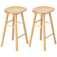 Saddle Seat Footrest Counter Chair Modern Backless Counter Stools in Natural 2 Piece Set Bar Stool(30"H) Clearhalo 'Bar Furniture' 'Bar Stools' 'bar_stools' 'furn' 'furn_bar_stools' 'Furniture' 'Kitchen & Dining Furniture' 5393054