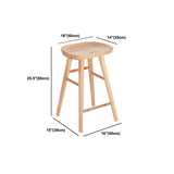 Saddle Seat Footrest Counter Chair Modern Backless Counter Stools in Natural Clearhalo 'Bar Furniture' 'Bar Stools' 'bar_stools' 'furn' 'furn_bar_stools' 'Furniture' 'Kitchen & Dining Furniture' 5393059