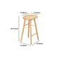 Saddle Seat Footrest Counter Chair Modern Backless Counter Stools in Natural Clearhalo 'Bar Furniture' 'Bar Stools' 'bar_stools' 'furn' 'furn_bar_stools' 'Furniture' 'Kitchen & Dining Furniture' 5393060