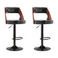 Industrial Style Liftable Bar-stool Metal Counter Bar Stool with Metal Legs for Kitchen Black 2 Piece Set Clearhalo 'Bar Furniture' 'Bar Stools' 'bar_stools' 'furn' 'furn_bar_stools' 'Furniture' 'Kitchen & Dining Furniture' 5393074